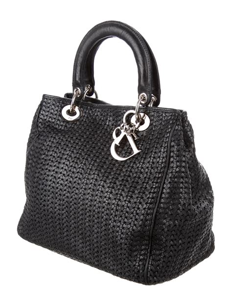 lady dior leather tote